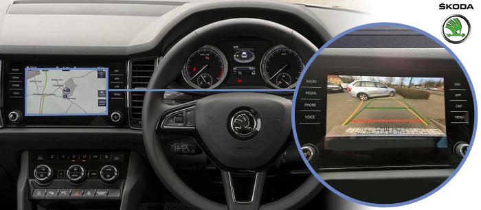 Kodiaq reversing camera screen